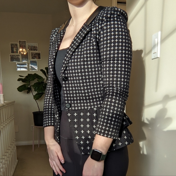 Anthropologie Cartonnier Black Cross Jacket - Picture 3 of 10